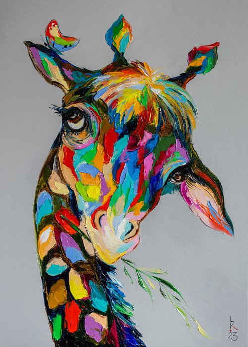 I am a shy giraffe by Liubov Kuptsova