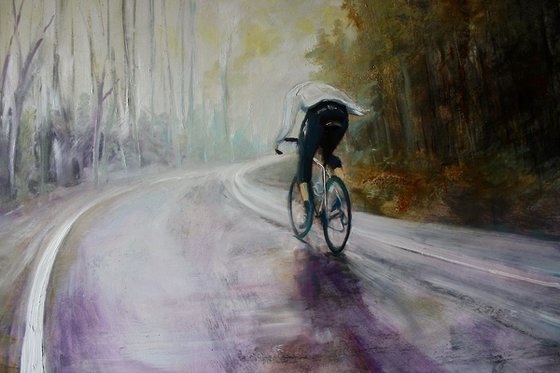 The Climb II (Cycling Painting)