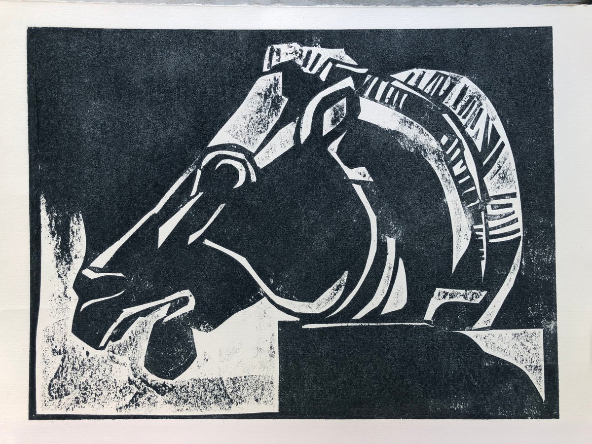 Horse head. Version in grey. by Maria Zaytseva