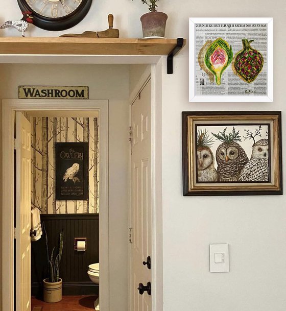 Artichokes on Newspaper