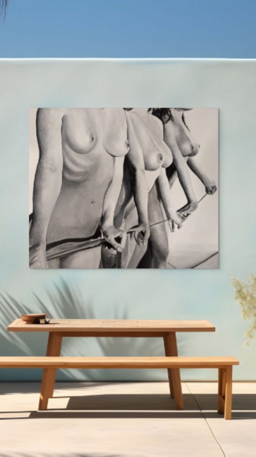Sunbathing - Erotic Art - House Decor by Kharl Louis-Jean