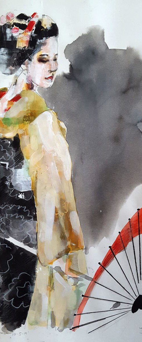 figure with parasol 10-5-19 by Thomas Donaldson