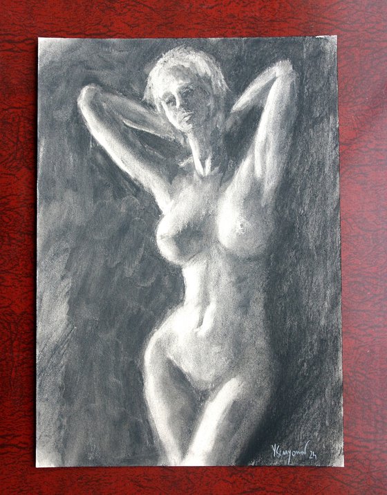 Female Figure 48 Charcoal Sketch