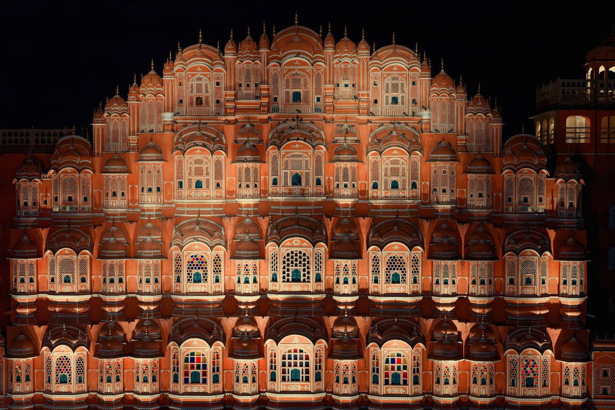 Organic Cityscapes Photograph By Marc Ehrenbold, 40 X 30", Hawa Mahal, Original Artwork