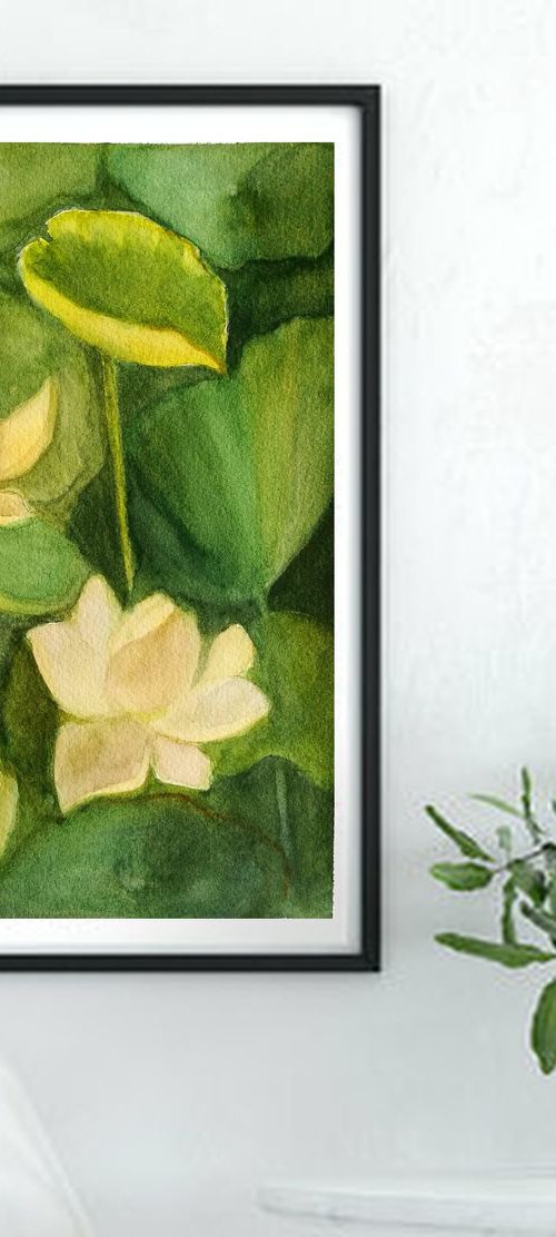 Lotus - Green Mood by Daniela Roughsedge