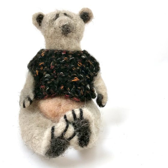 Bjorek, felted wool polar bear