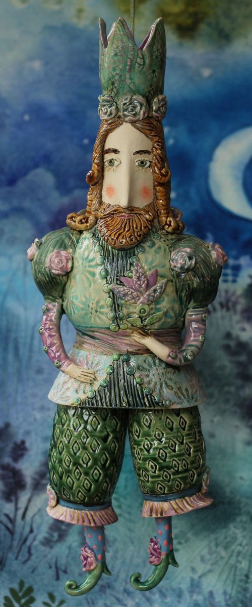 Oberon, from Midsummer Night's Dream. Ceramic illustration project by Elya Yalonetski by Elya Yalonetski