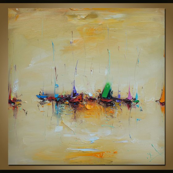 Abstract Sea , Abstract Oil Painting on Canvas