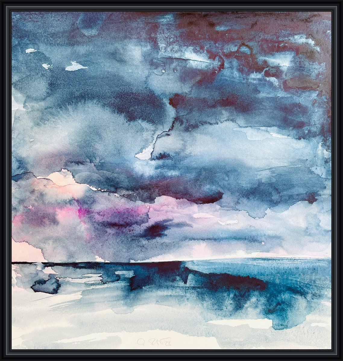It’s All About Clouds  -   Landscape Watercolor by Gesa Reuter