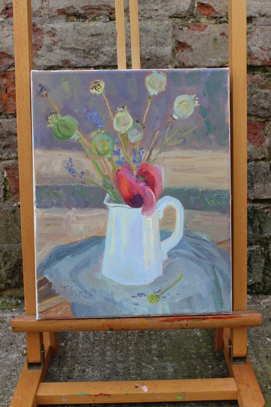 Poppies in a vase