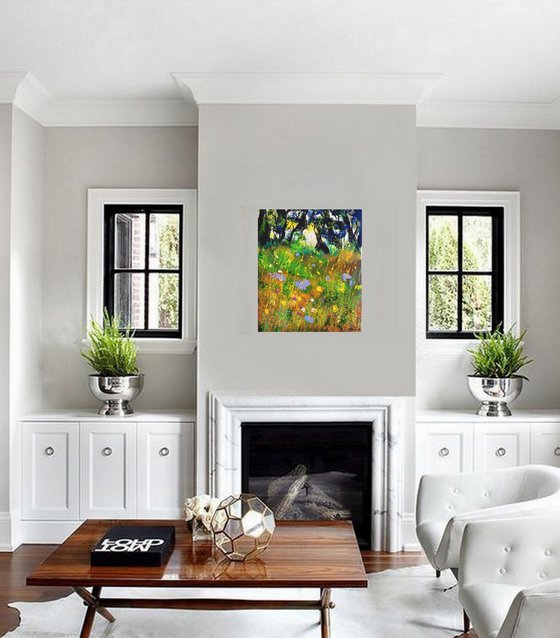 Wild flowers in the wood