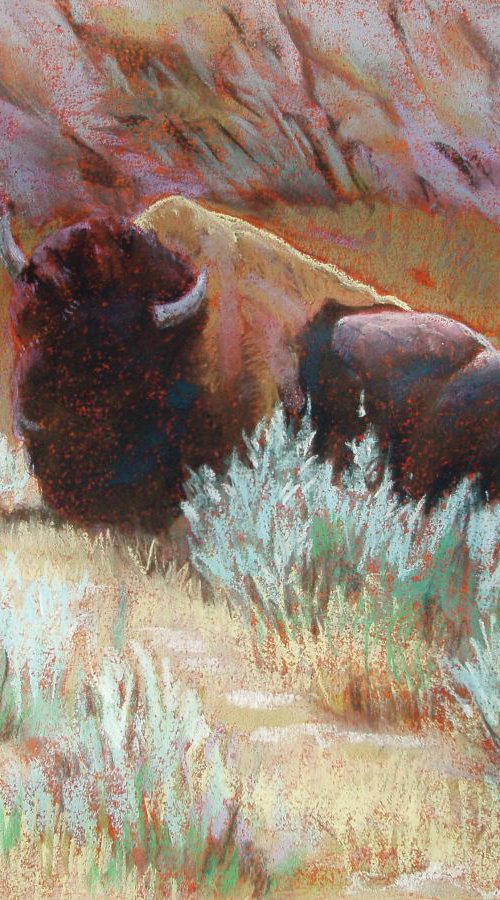 "Solitary Buffalo II" by Lorie Schackmann