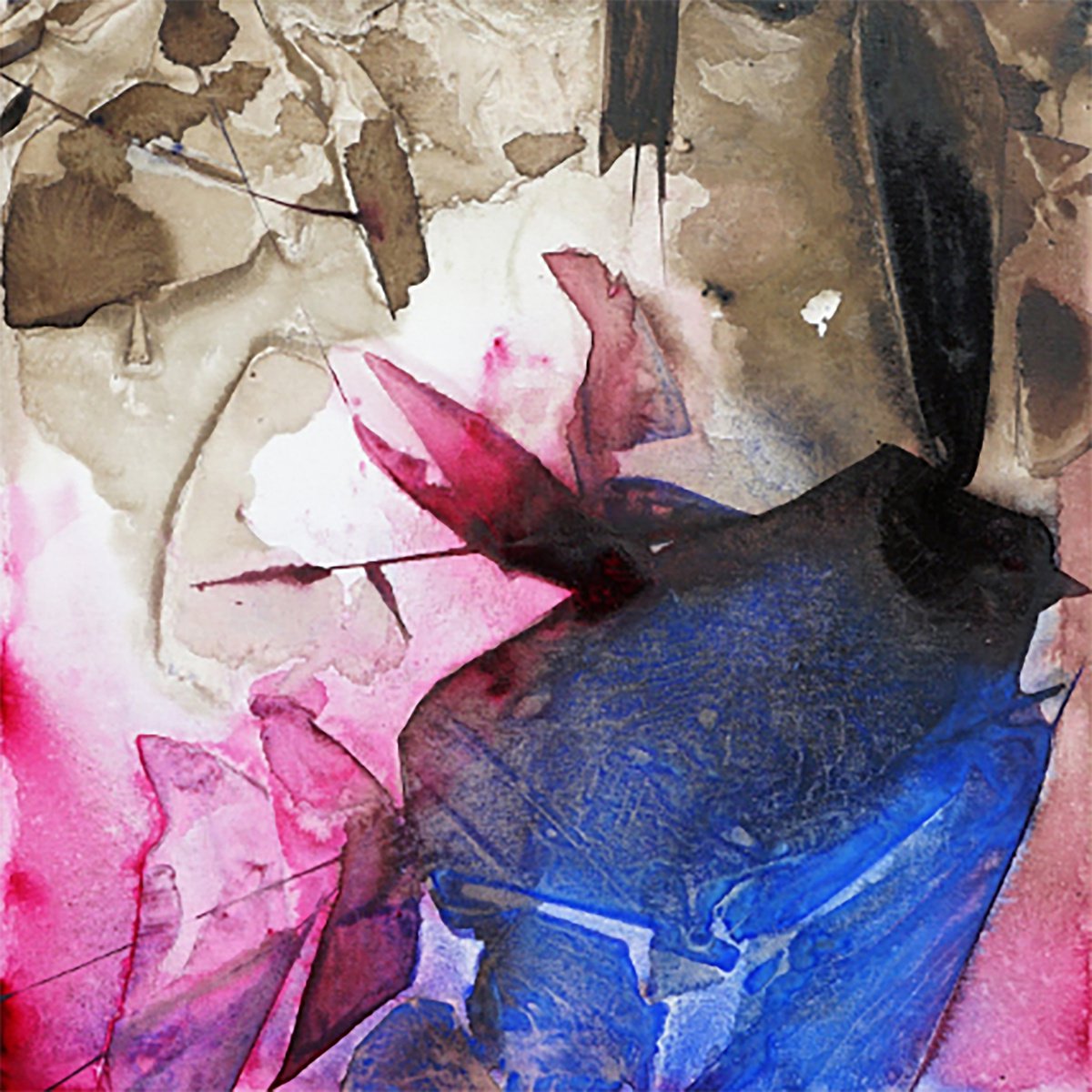 Abstract Watercolour By Jelena B, 12 X 12, Aquarium 12X12In 30X30Cm, Original Artwork