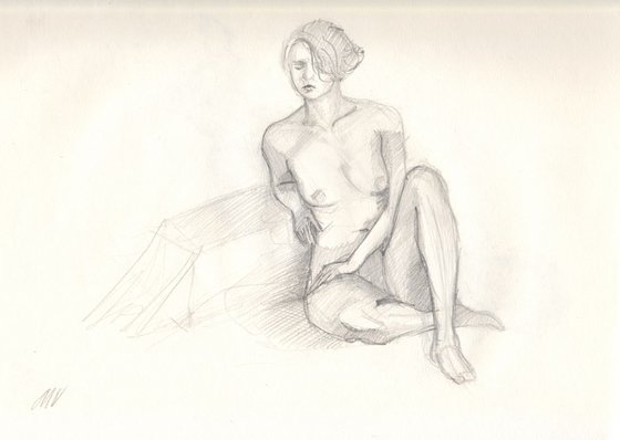 Sketch of Human body. Woman.22