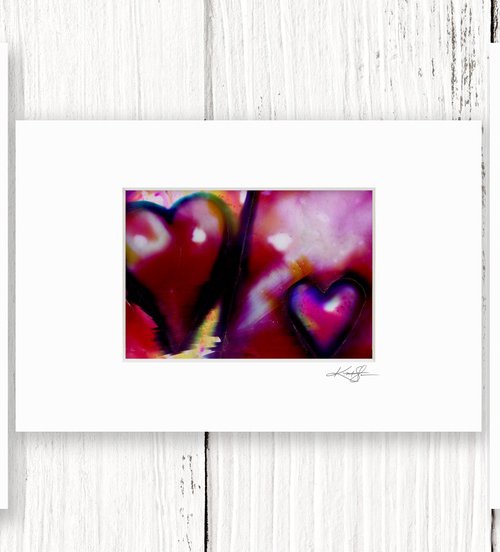 Heart Collection 7 - 3 Small Matted paintings by Kathy Morton Stanion by Kathy Morton Stanion
