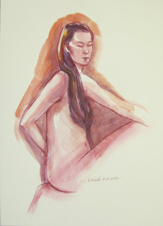 Seated female nude