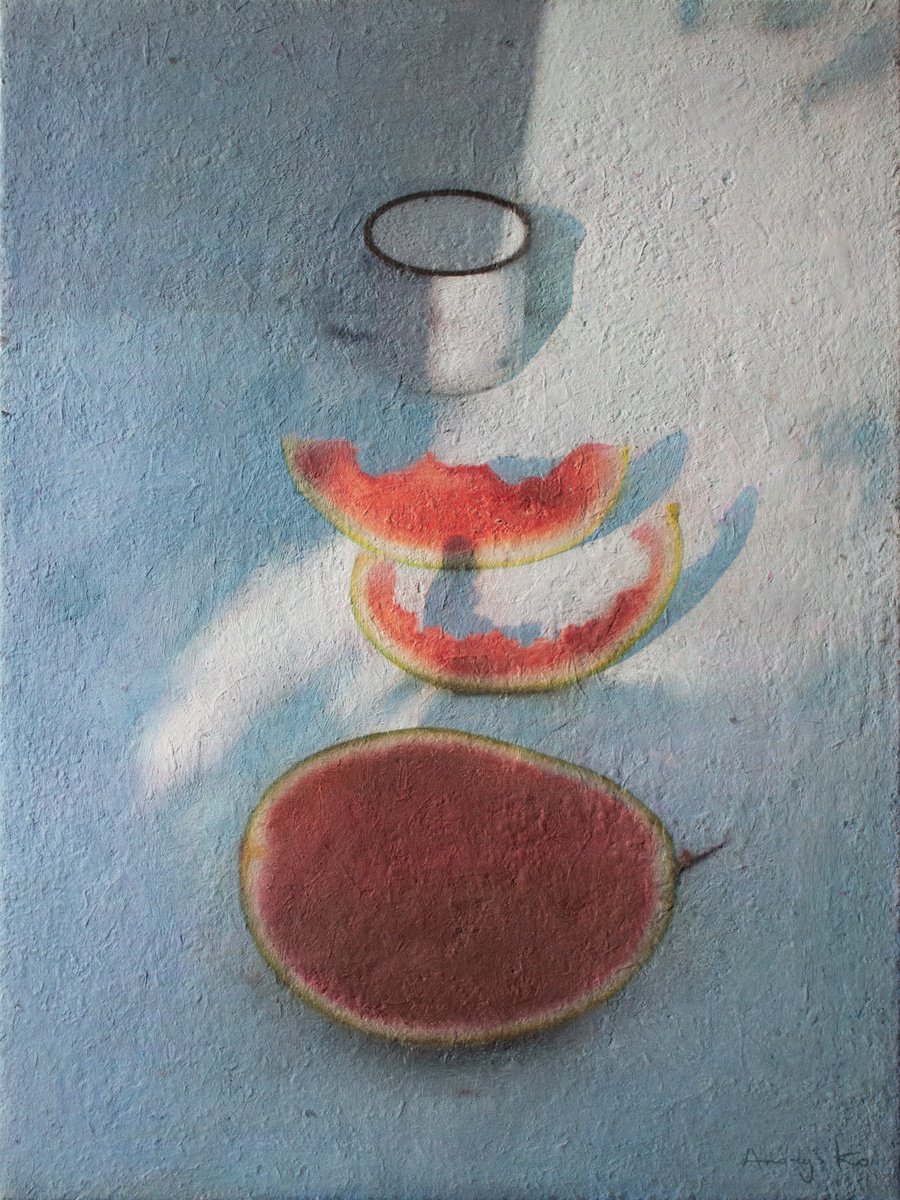 Afternoon With A Watermelon By Andrejs Ko, 24 X 32, Artwork For Sale On Artfinder