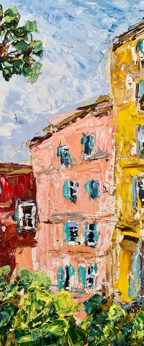 Houses of Menton. France by Vilma Gataveckienė