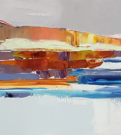 Evening on the lake. by Lesya Ros