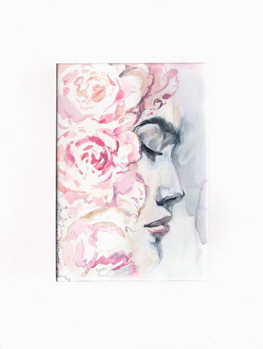 In roses READY FOR EASY FRAMING BY YOURSELF by Daria Yablon-Soloviova