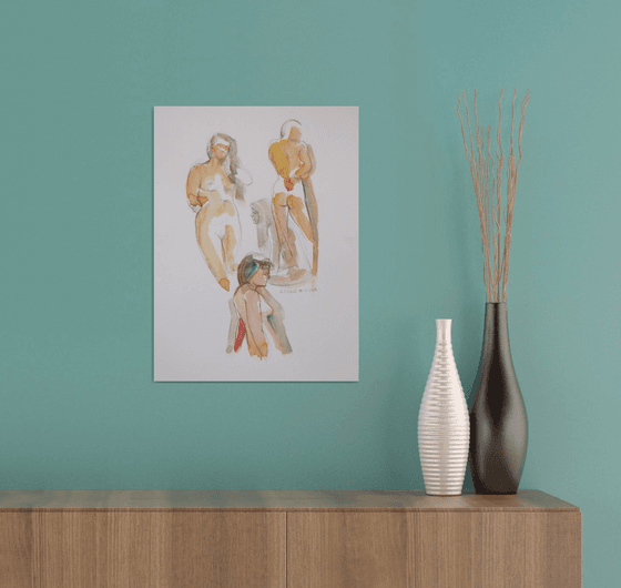 female nude 3 poses