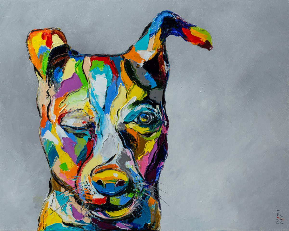 Animal Oil Painting By Liubov Kuptsova, 20 X 16", Everything Will Be Fine!, Original Artwork