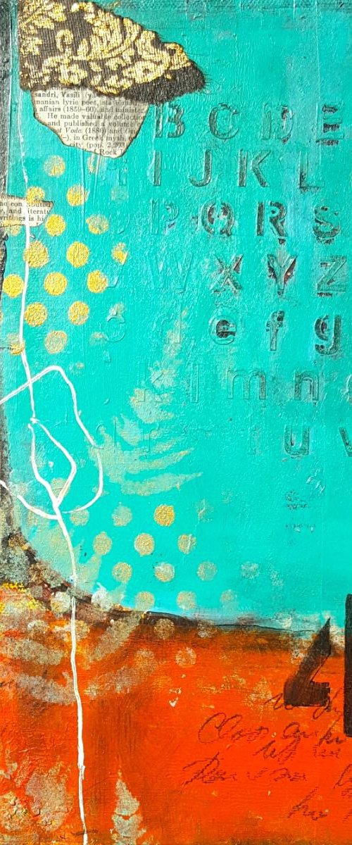 "Open communication" small abstract by Laura Spring