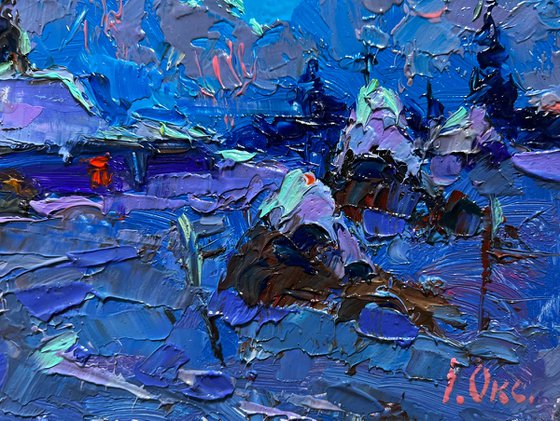 Moonlit winter night