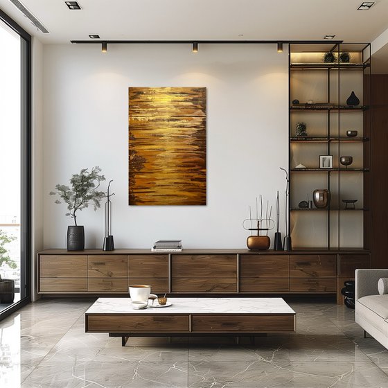 Golden Fire 90x60x2 cm