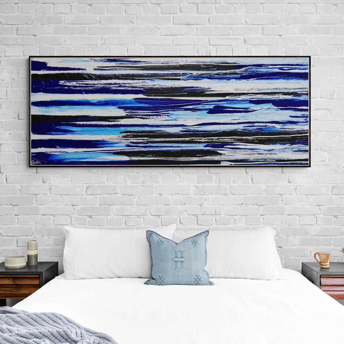  Sapphire Flow By Franko, 79 X 31, Artwork For Sale On Artfinder