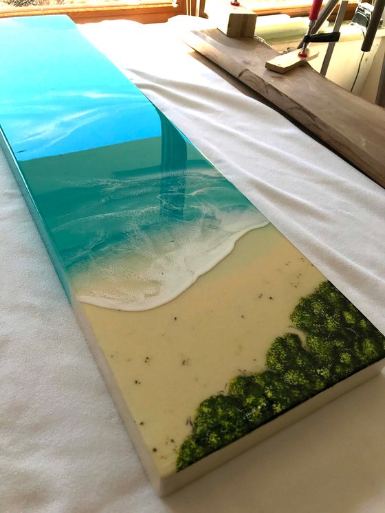 Tropical 2 - Resin on wood