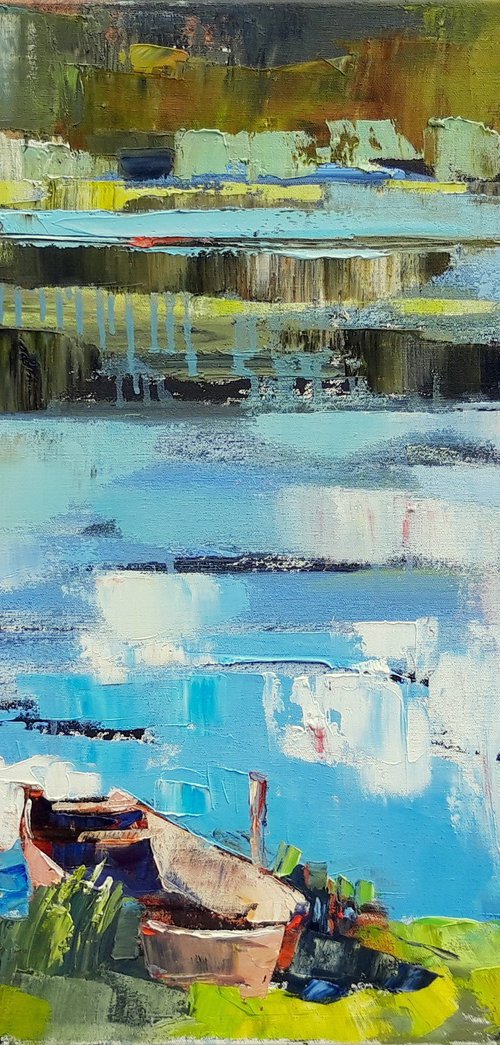 Spring motif. Lake. by Lesya Ros