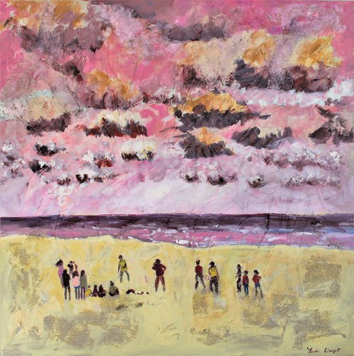 Pink Beach by Linda Clerget