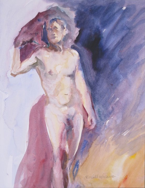 standing male nude