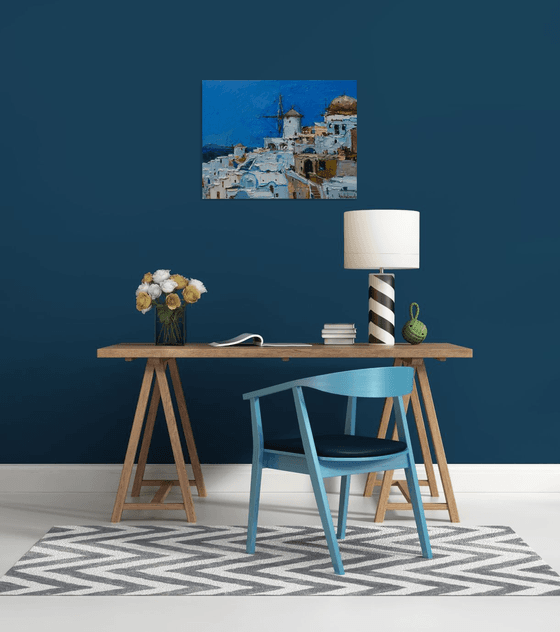 Santorini, Greece - Original landscape painting