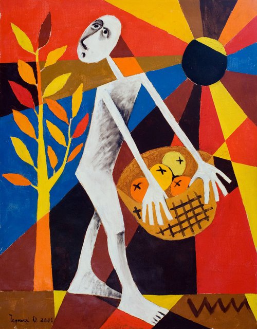 Apples. 2001. Oil canvas. 90x70 cm by Oleg Chernykh
