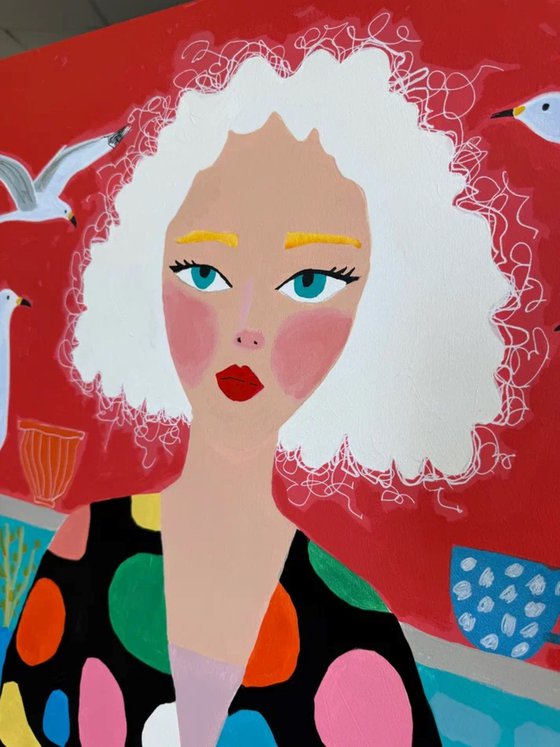 Whimsical Kitchen Woman