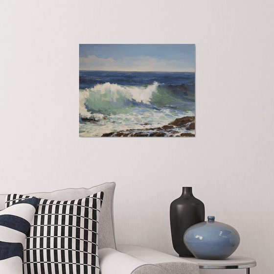 Ocean, original one of a kind acrylic on canvas seascape