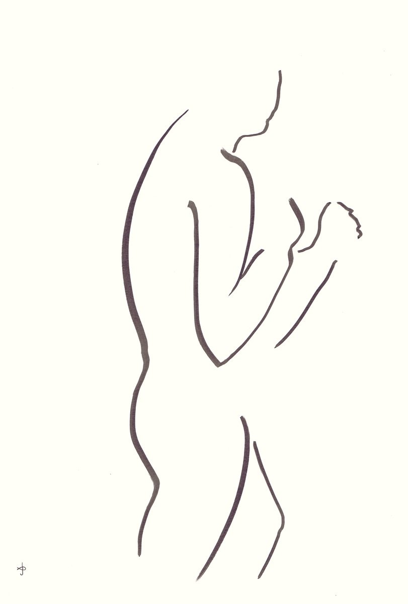 Male nude #004 by David Jones