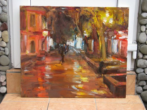 Boulevard in the evening