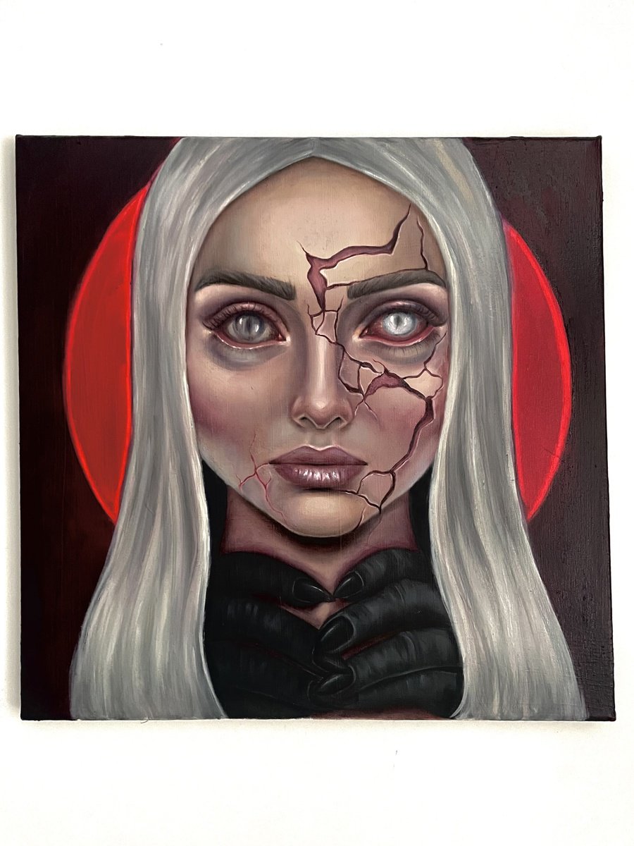 Surrealistic Oil Painting , The Fracture By Agnieszkowa, 20 X 20, Artwork For Sale On Artfinder
