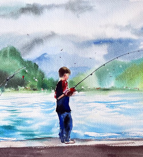 Young fishermen from Sarnen by Ksenia Astakhova