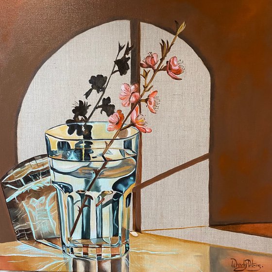 Blue Glass and Blossom