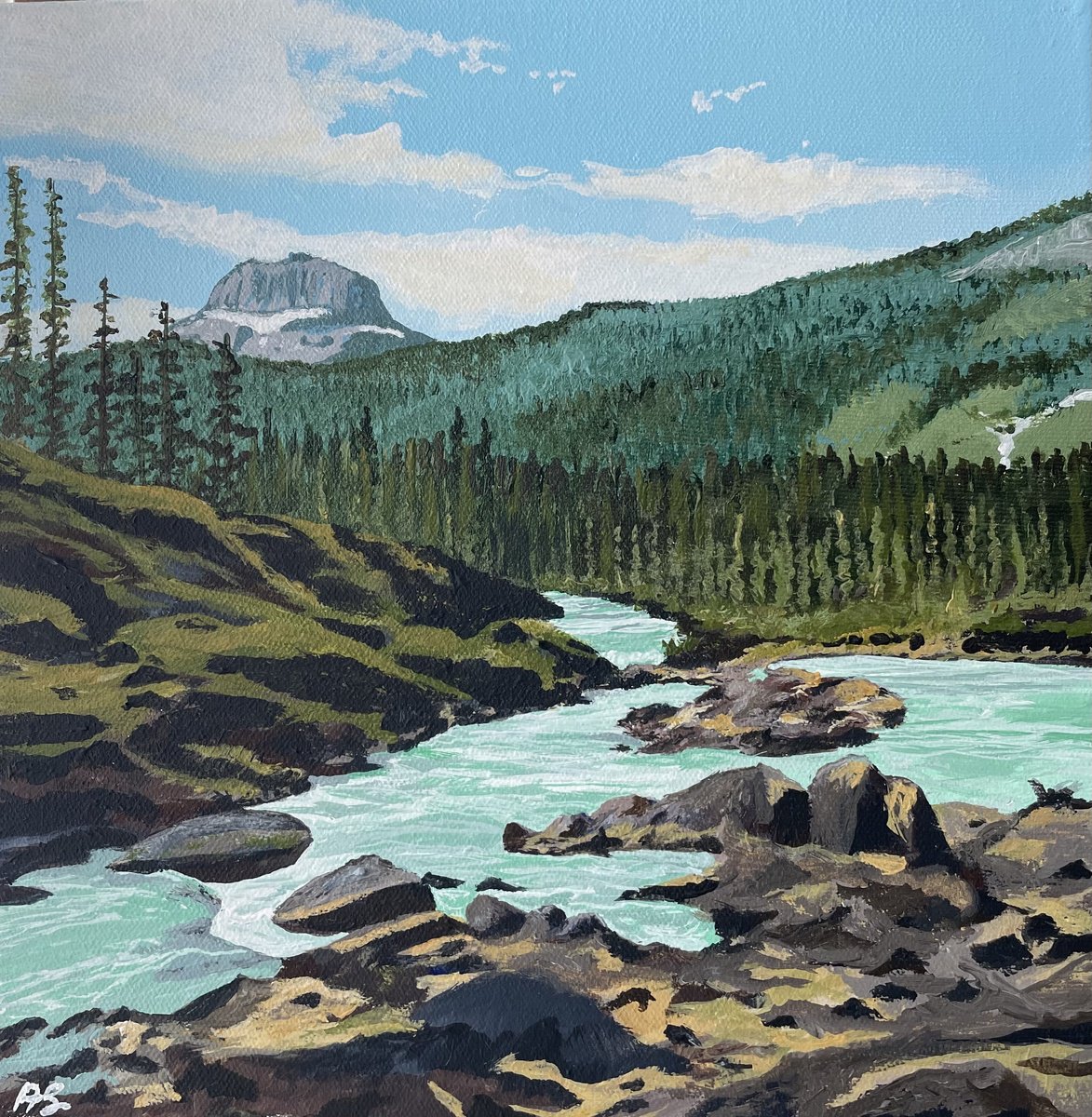 Emerald River By Anne Shaughnessy, 10 X 10, Artwork For Sale On Artfinder