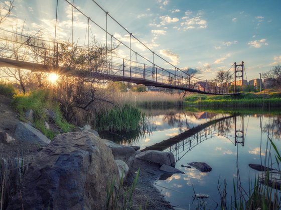 Bridge on sunset