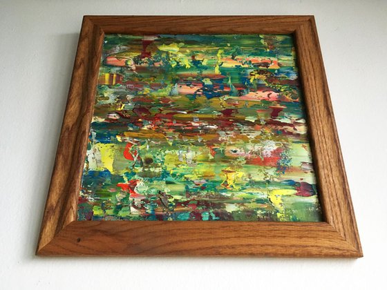 "Some Kind Of Sky" 12" x 12" Original Framed PMS Oil Painting On Wood