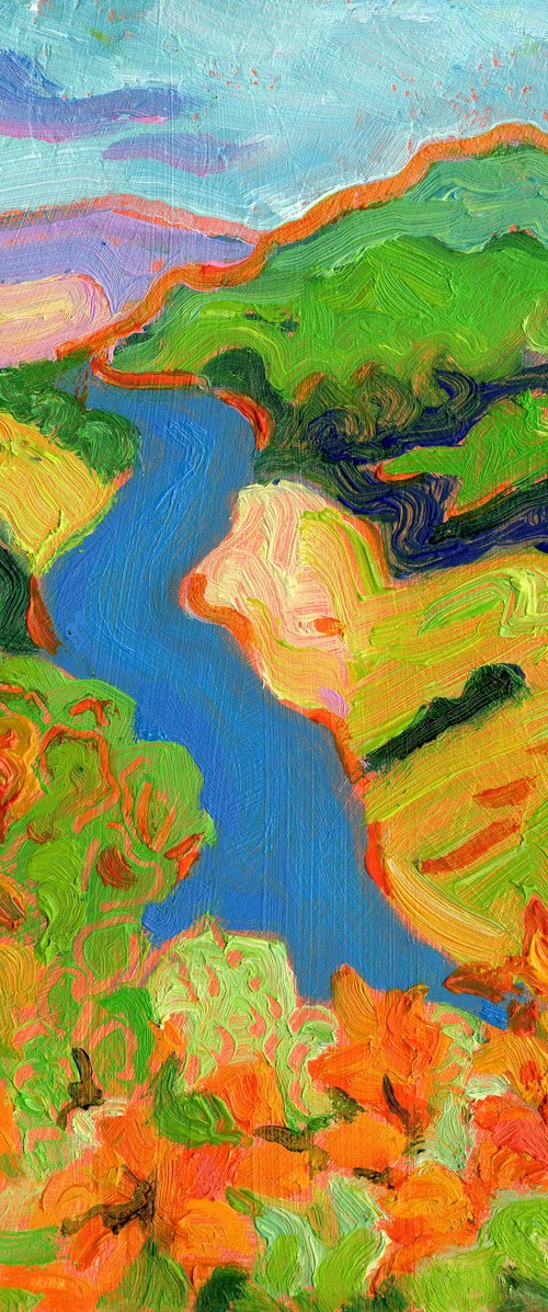 Wye Valley, Mini Landscape by Mary Kemp