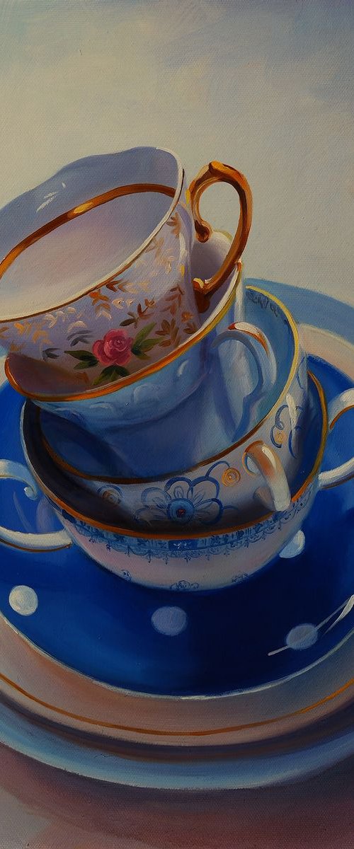 "Still life with dishes" by Lena Vylusk