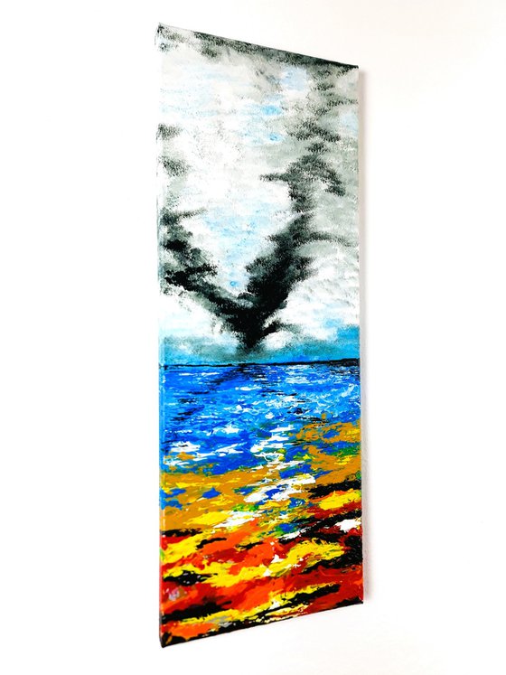 Burning seascape