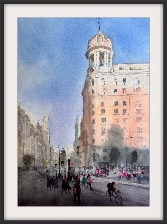 A walk along the main street of Madrid, Gran Via